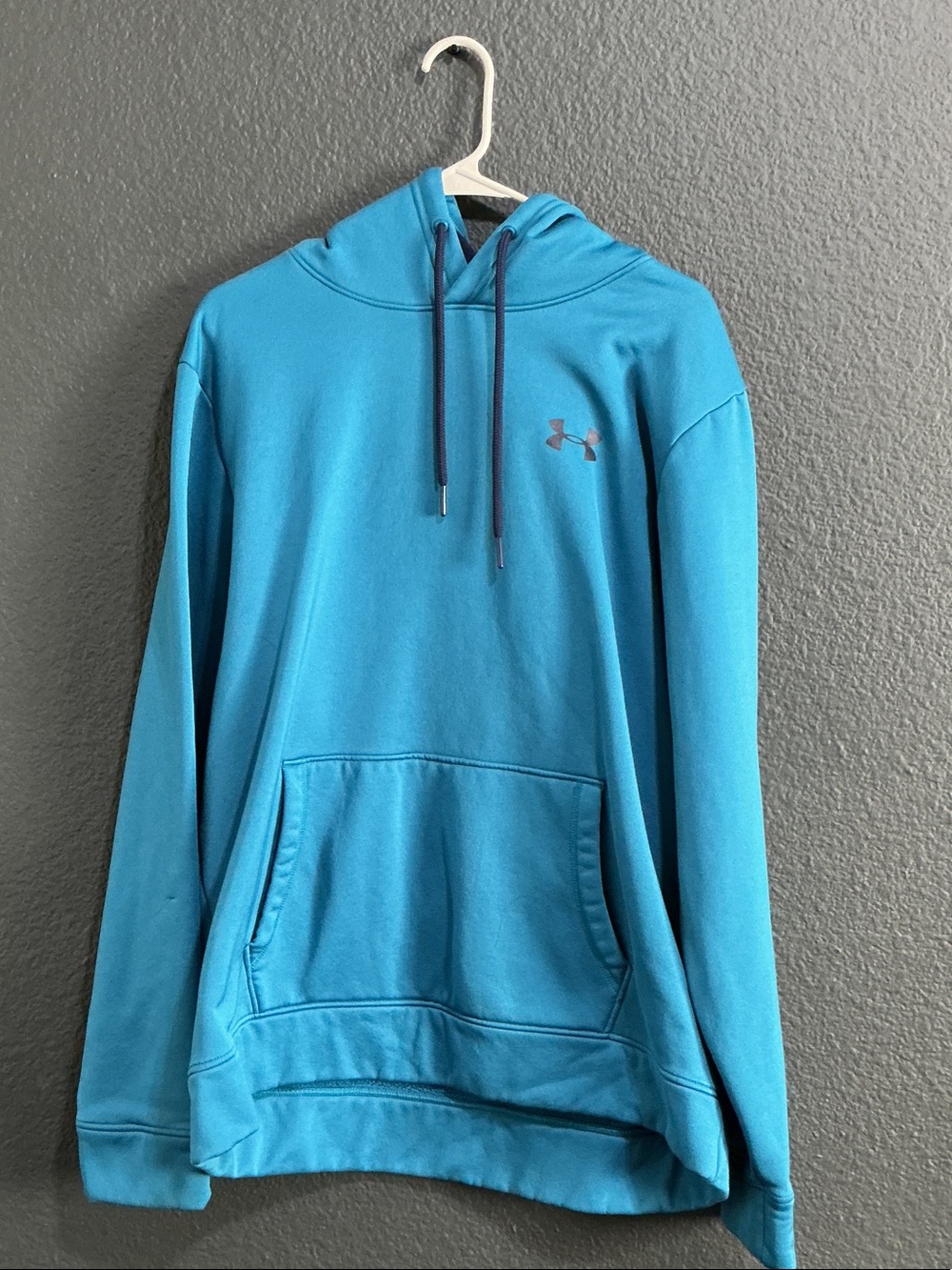 Under Armour Teal Blue Pullover Hoodie with Kangaroo Pocket